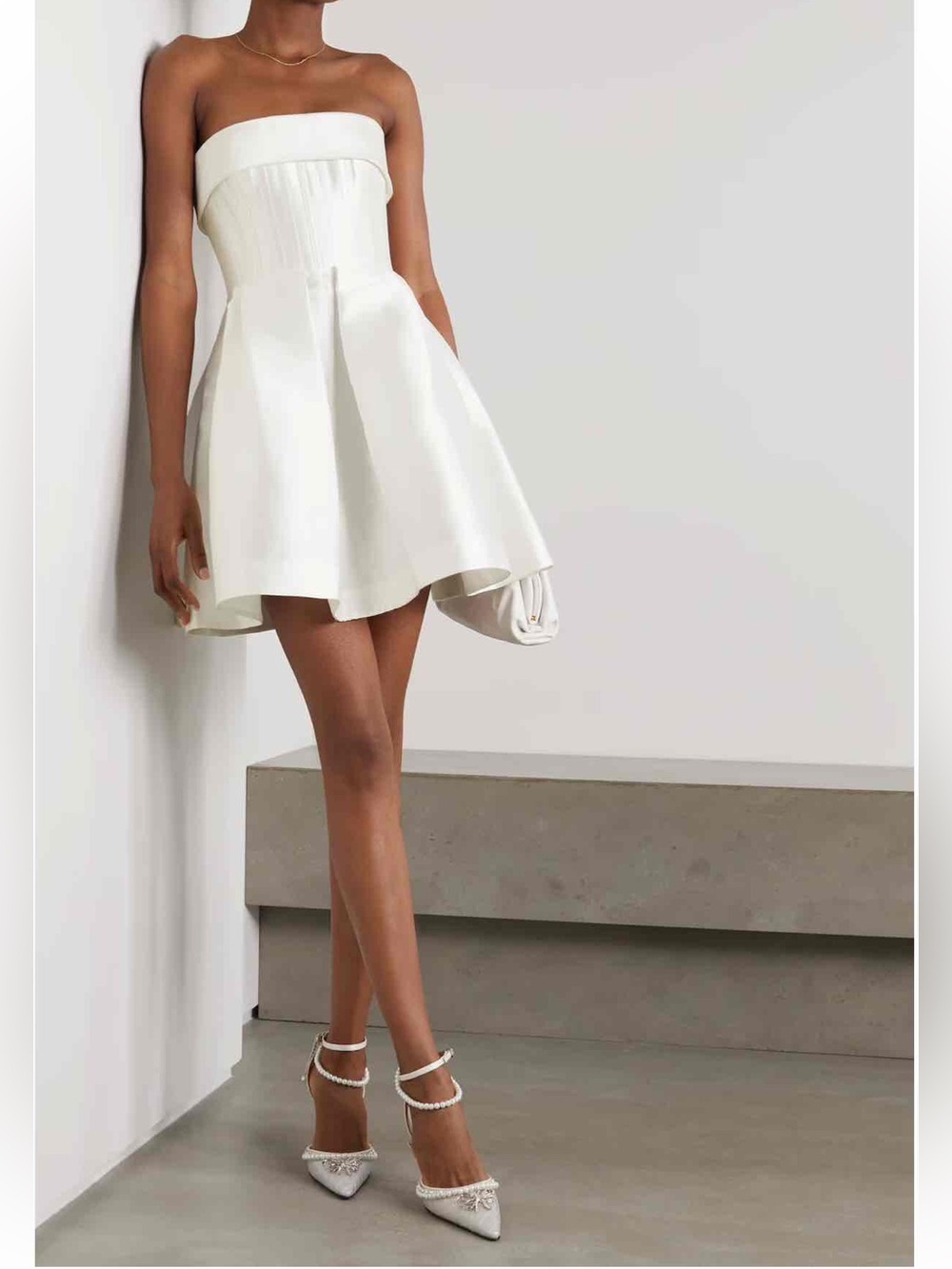 Alex Perry Elyse Strapless Silk-Faille Mini Dress